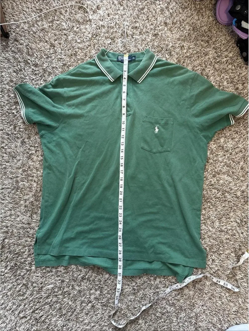 Polo Ralph Lauren Green Pocket Polo Shirt Short Sleeve Cotton Men’s Size XL